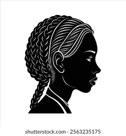 Hair Style Silhouette Vector Design