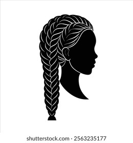 Hair Style Silhouette Vector Design