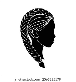 Hair Style Silhouette Vector Design