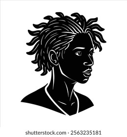 Hair Style Silhouette Vector Design