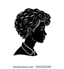 Hair Style Silhouette Vector Design