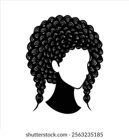 Hair Style Silhouette Vector Design