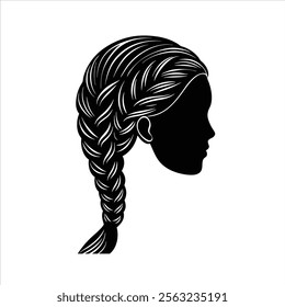 Hair Style Silhouette Vector Design