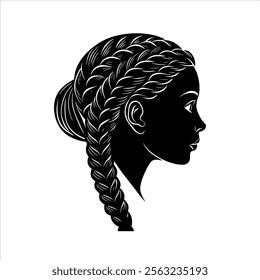 Hair Style Silhouette Vector Design