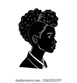 Hair Style Silhouette Vector Design