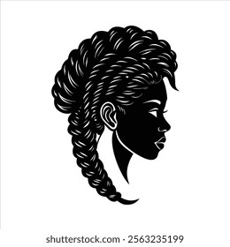 Hair Style Silhouette Vector Design