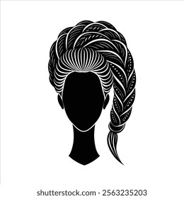 Hair Style Silhouette Vector Design