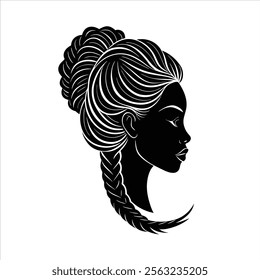 Hair Style Silhouette Vector Design