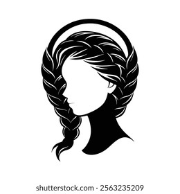 Hair Style Silhouette Vector Design