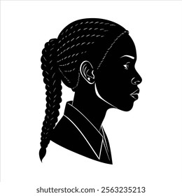 Hair Style Silhouette Vector Design