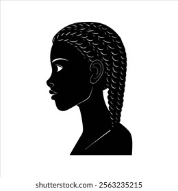 Hair Style Silhouette Vector Design