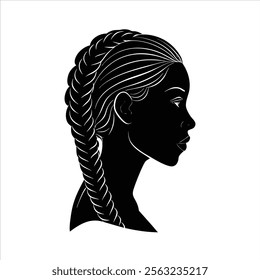 Hair Style Silhouette Vector Design