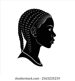 Hair Style Silhouette Vector Design