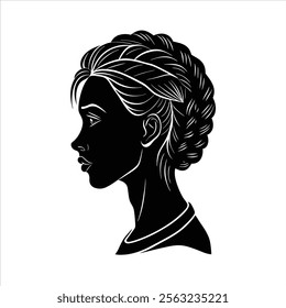 Hair Style Silhouette Vector Design