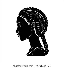 Hair Style Silhouette Vector Design