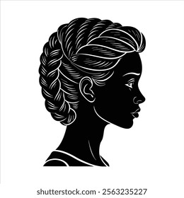 Hair Style Silhouette Vector Design