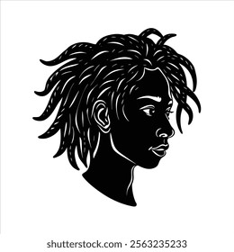 Hair Style Silhouette Vector Design