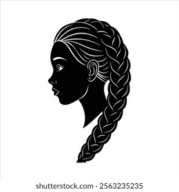 Hair Style Silhouette Vector Design