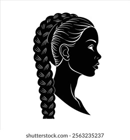 Hair Style Silhouette Vector Design