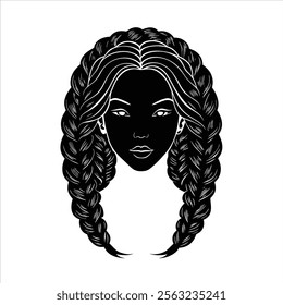 Hair Style Silhouette Vector Design