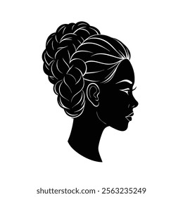 Hair Style Silhouette Vector Design