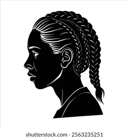 Hair Style Silhouette Vector Design