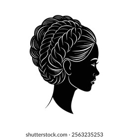 Hair Style Silhouette Vector Design