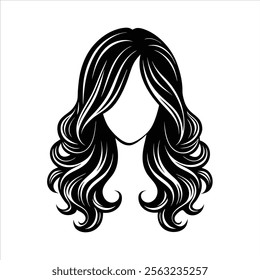 Hair Style Silhouette Vector Design