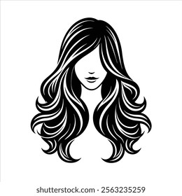 Hair Style Silhouette Vector Design