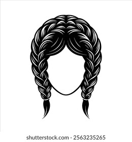 Hair Style Silhouette Vector Design