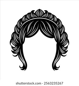 Hair Style Silhouette Vector Design