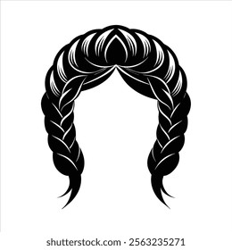 Hair Style Silhouette Vector Design