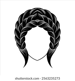 Hair Style Silhouette Vector Design