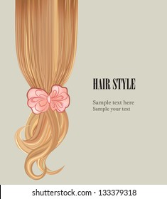 Hair style  template. Hairstyle design. Vector illustration. Hair colorful background.