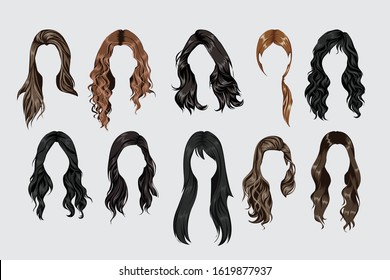 Long hair style woman