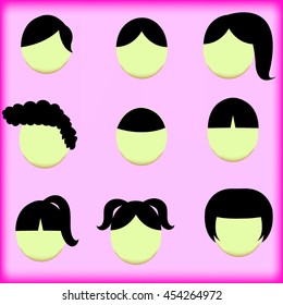
hair style vector