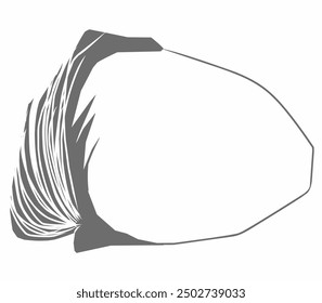 A hair style vector for haircut reference.