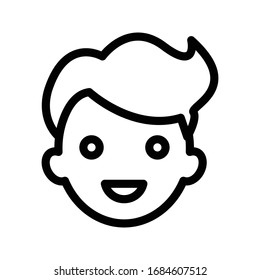 hair style vector thin line icon 