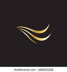 Hair style wave logo vector 