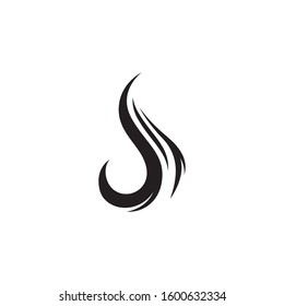 Hair Style Wave Logo Vector 