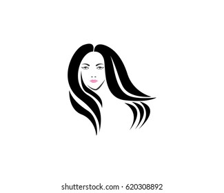 Hair Style Woman Logo