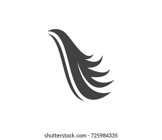 Hair style woman logo design template