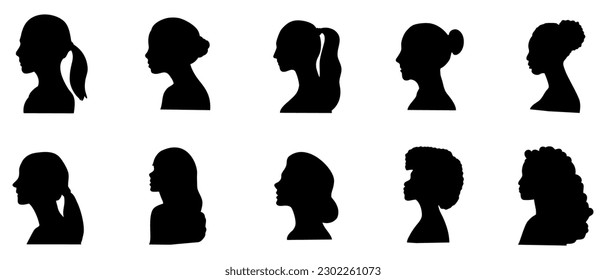 Hair Style Woman Silhouette Illustration