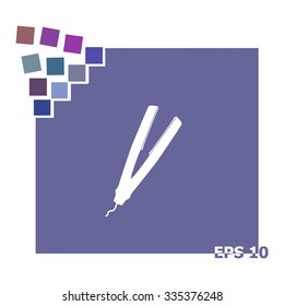 Hair styler flat vector icon.