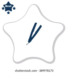 Hair styler flat vector icon.