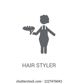 Hair Styler icon. Trendy Hair Styler logo concept on white background from Ladies collection. Suitable for use on web apps, mobile apps and print media.