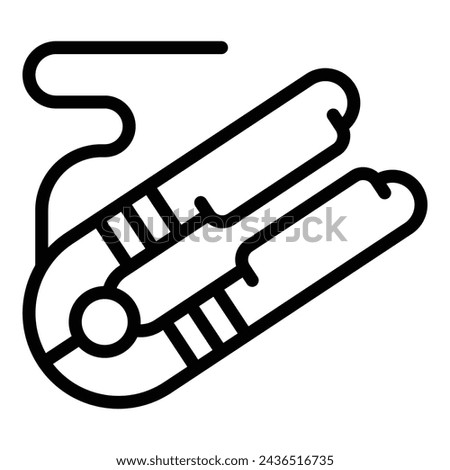 Hair styling appliance icon outline vector. Electric parlor device. Salon hairdressing appliance