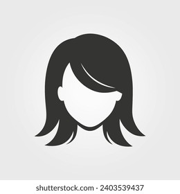 Haarstyling-Symbol - einfache Vektorgrafik