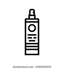 hair styling spray men cosmetic line icon vector. hair styling spray men cosmetic sign. isolated contour symbol black illustration