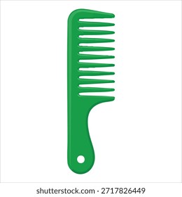 Cepillo de herramientas de peinado con peine para el mantenimiento saludable del cabello Ilustración vectorial aislada